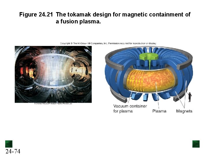 Figure 24. 21 The tokamak design for magnetic containment of a fusion plasma. 24
