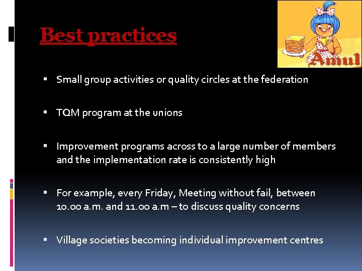 Best practices Small group activities or quality circles at the federation TQM program at Best practices Small group activities or quality circles at the federation TQM program at