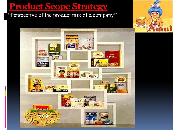 Product Scope Strategy “Perspective of the product mix of a company” Product Scope Strategy “Perspective of the product mix of a company”