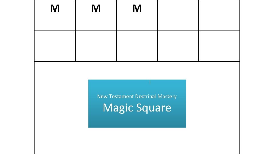 M M M New Testament Doctrinal Mastery Magic Square 