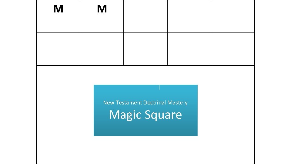 M M New Testament Doctrinal Mastery Magic Square 
