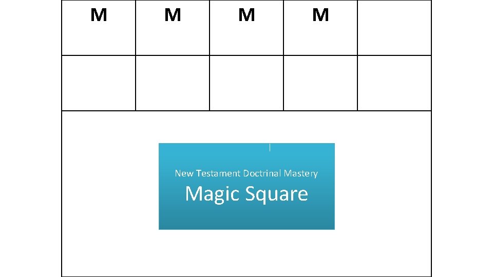 M M New Testament Doctrinal Mastery Magic Square 