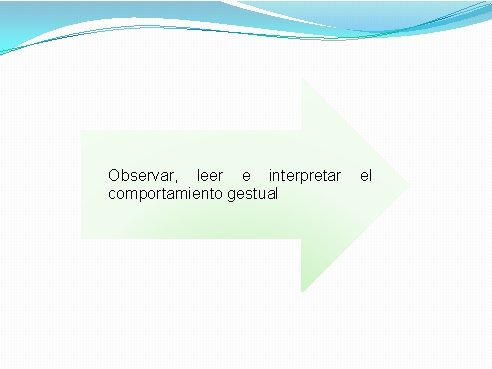 Observar, leer e interpretar comportamiento gestual el 