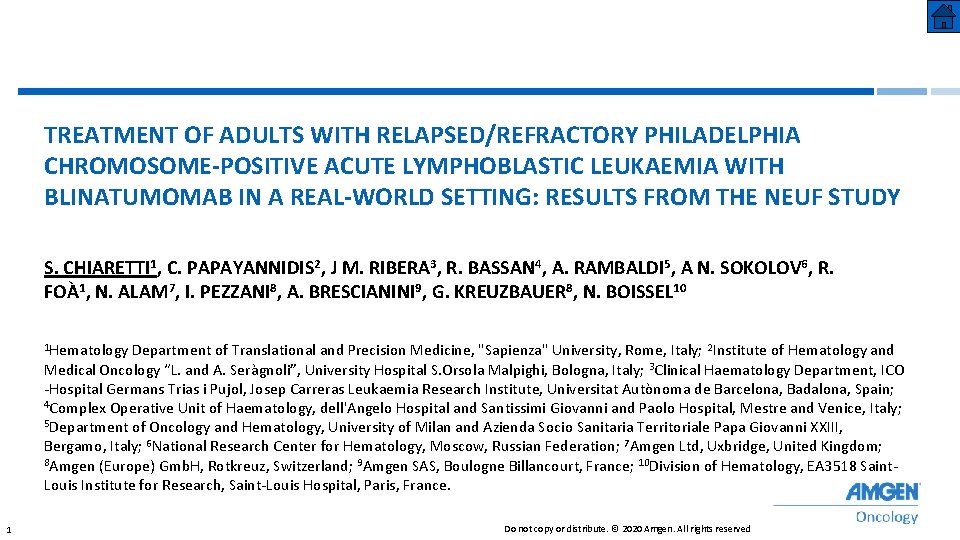 TREATMENT OF ADULTS WITH RELAPSEDREFRACTORY PHILADELPHIA ...