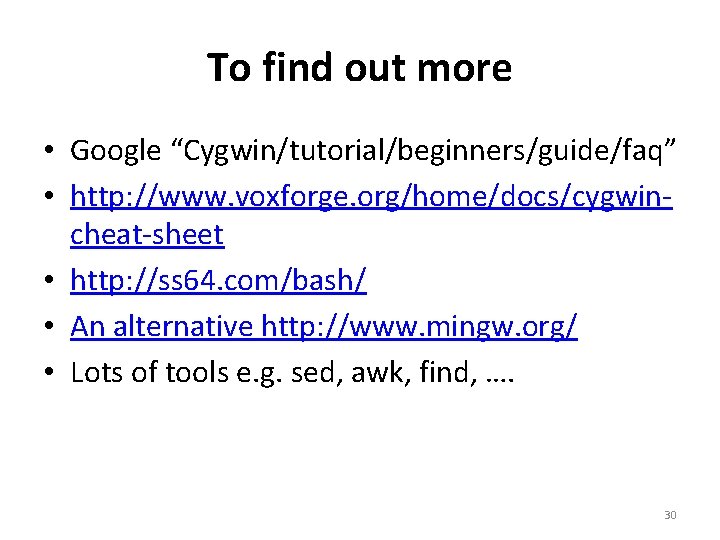 Cygwin tutorial - safetylasopa