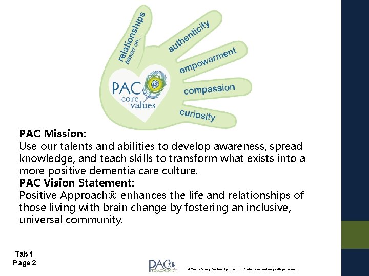 PAC Mission: Use our talents and abilities to develop awareness, spread knowledge, and teach