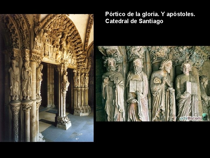 Pórtico de la gloria. Y apóstoles. Catedral de Santiago 