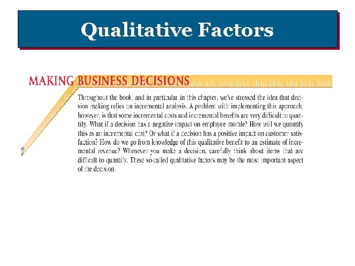 Qualitative Factors 