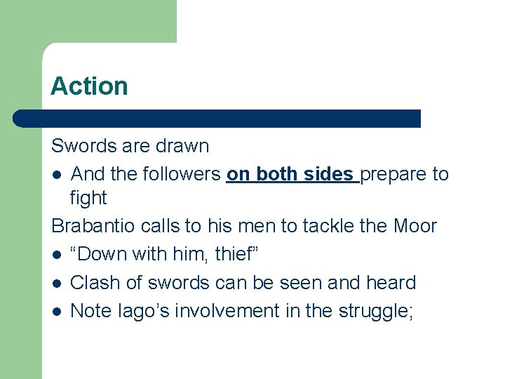 Action Swords are drawn l And the followers on both sides prepare to fight