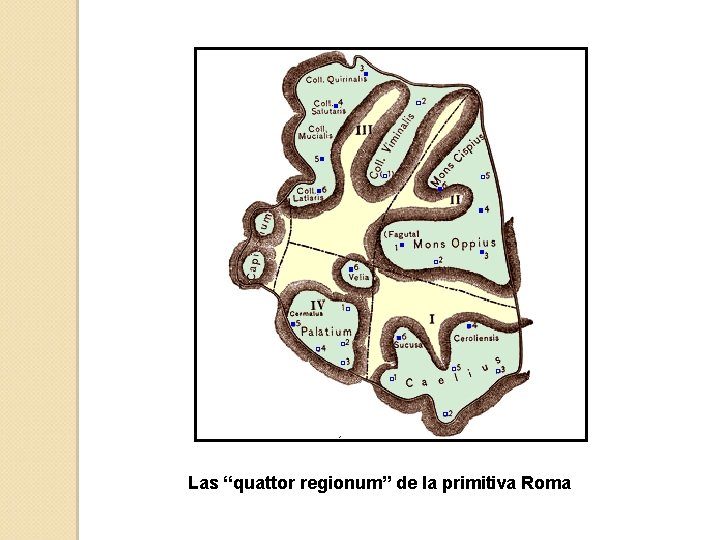 Las “quattor regionum” de la primitiva Roma 