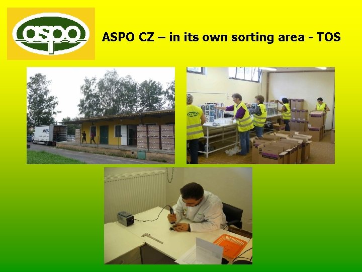 ASPO CZ – in its own sorting area - TOS 