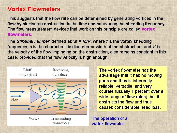 Vortex Flowmeters This suggests that the flow rate can be determined by generating vortices Vortex Flowmeters This suggests that the flow rate can be determined by generating vortices