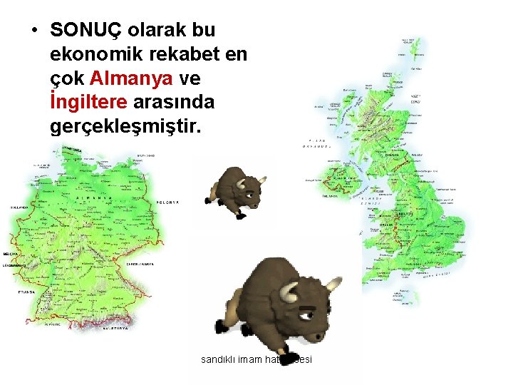  • SONUÇ olarak bu ekonomik rekabet en çok Almanya ve İngiltere arasında gerçekleşmiştir.