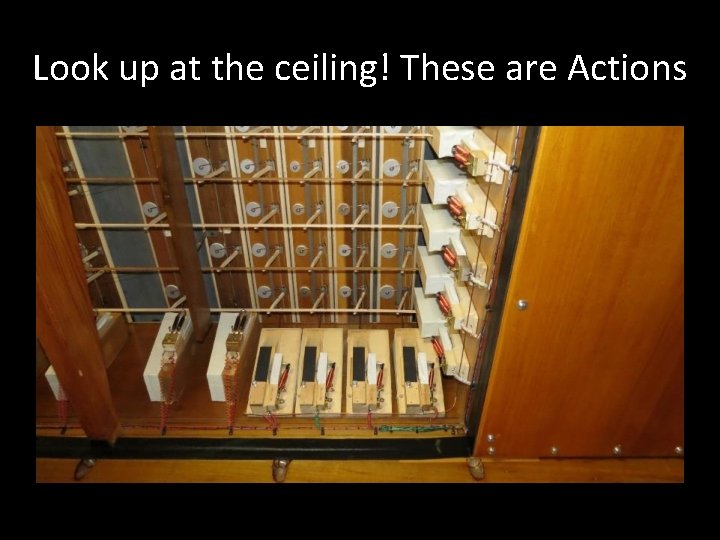 Look up at the ceiling! These are Actions 