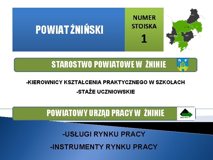 POWIAT ŻNIŃSKI NUMER STOISKA 1 STAROSTWO POWIATOWE W ŻNINIE -KIEROWNICY KSZTAŁCENIA PRAKTYCZNEGO W SZKOŁACH