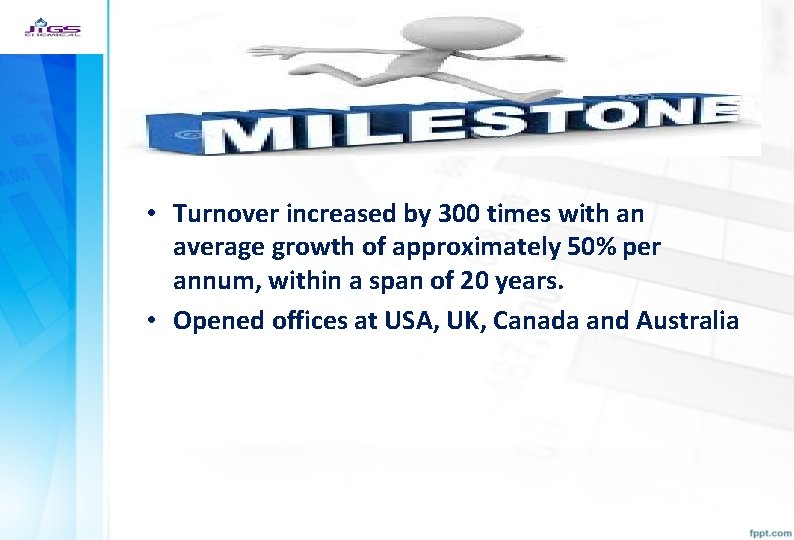  • Turnover increased by 300 times with an average growth of approximately 50%