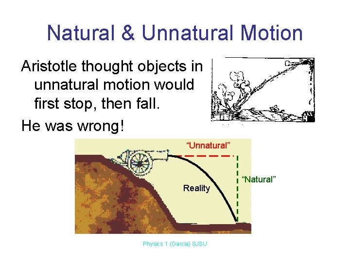 Natural & Unnatural Motion Aristotle thought objects in unnatural motion would first stop, then Natural & Unnatural Motion Aristotle thought objects in unnatural motion would first stop, then
