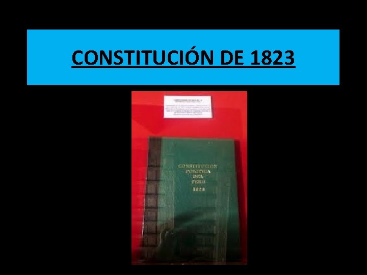 CONSTITUCIÓN DE 1823 