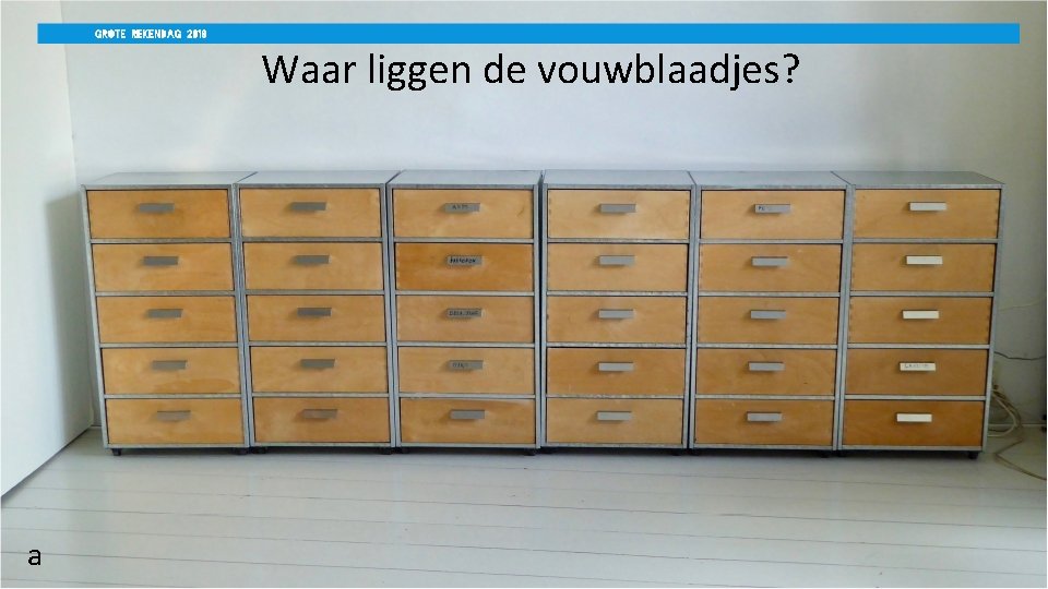 Waar liggen de vouwblaadjes? a 