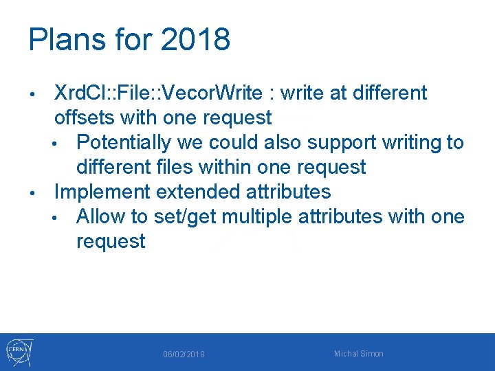 Plans for 2018 Xrd. Cl: : File: : Vecor. Write : write at different