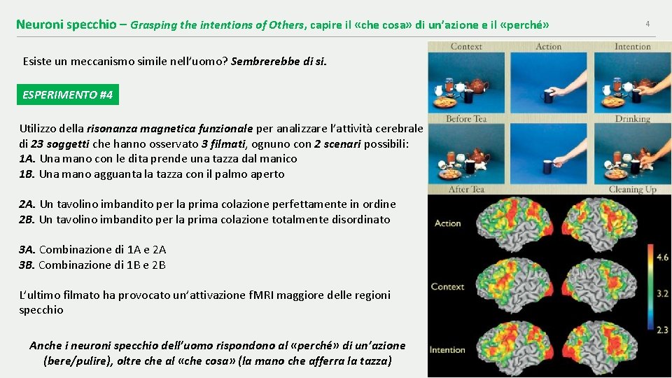 Neuroni specchio – Grasping the intentions of Others, capire il «che cosa» di un’azione