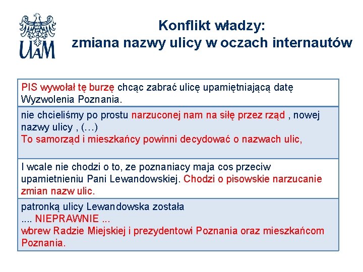 Konflikt władzy: zmiana nazwy ulicy w oczach internautów PIS wywołał tę burzę chcąc zabrać