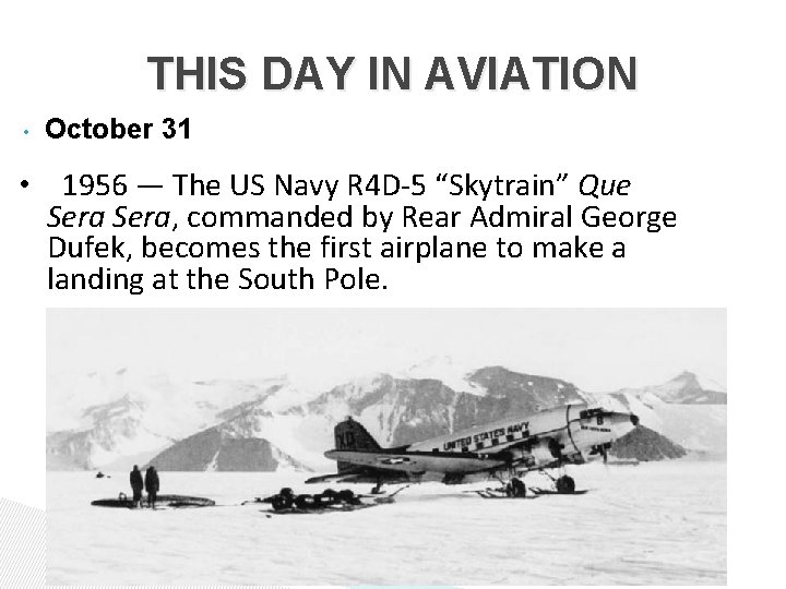 THIS DAY IN AVIATION • October 31 • 1956 — The US Navy R