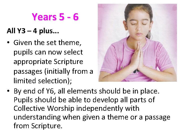 Years 5 - 6 All Y 3 – 4 plus. . . • Given