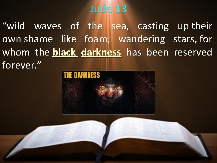 Jude 13 “wild waves of the sea, casting up their own shame like foam;