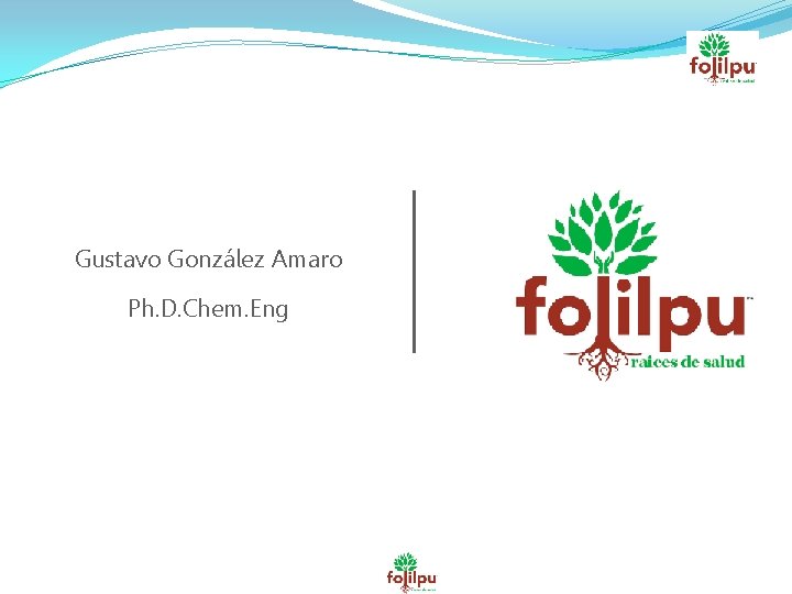 Gustavo González Amaro Ph. D. Chem. Eng 