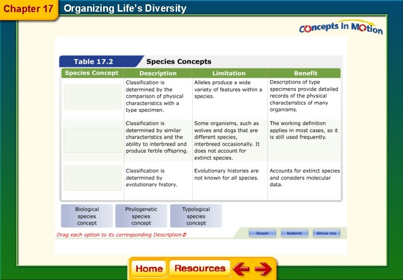 Chapter 17 Organizing Life’s Diversity 