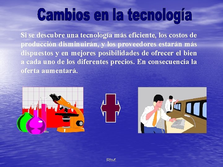 Si se descubre una tecnología más eficiente, los costos de producción disminuirán, y los