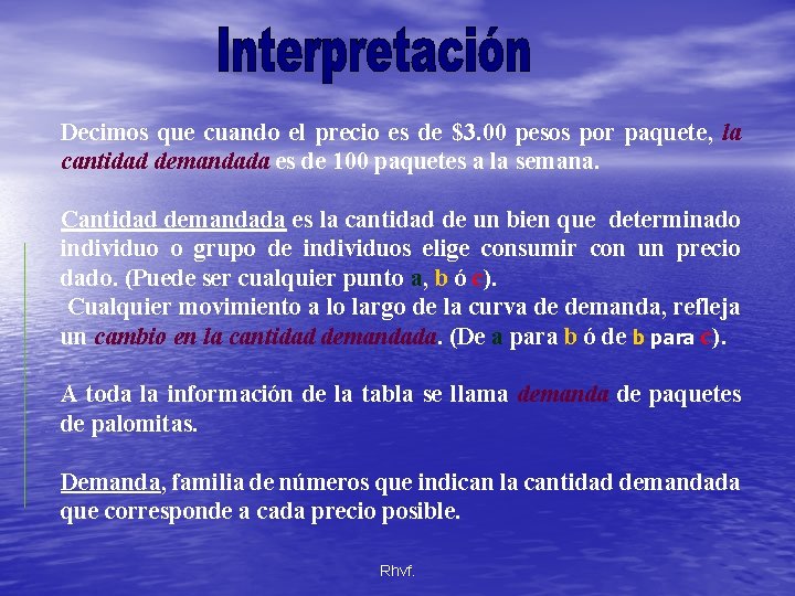 Decimos que cuando el precio es de $3. 00 pesos por paquete, la cantidad