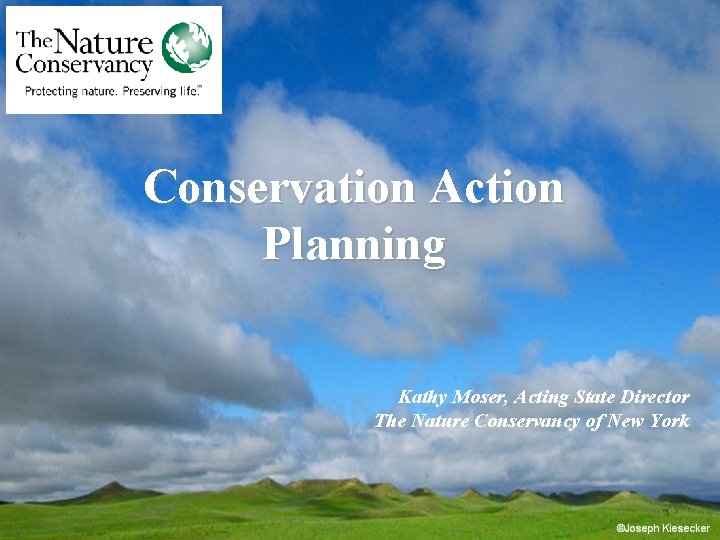Conservation Action Planning Kathy Moser, Acting State Director The Nature Conservancy of New York