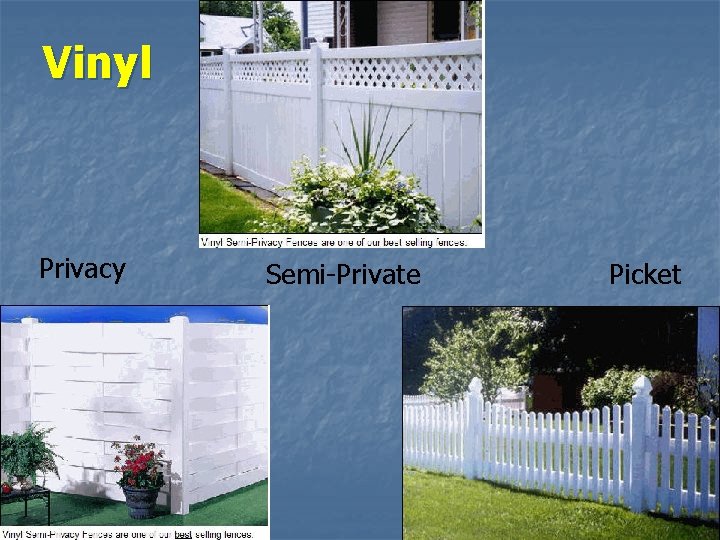 Vinyl Privacy Semi-Private Picket 