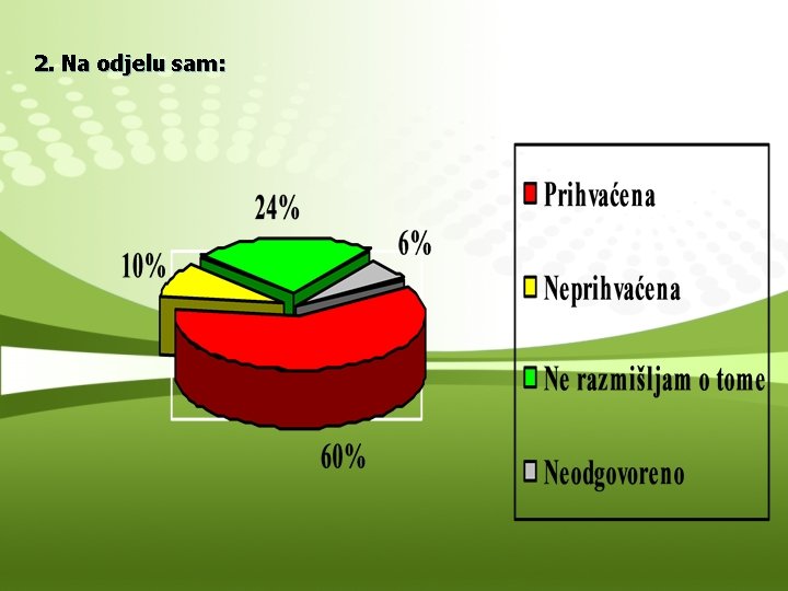 2. Na odjelu sam: 