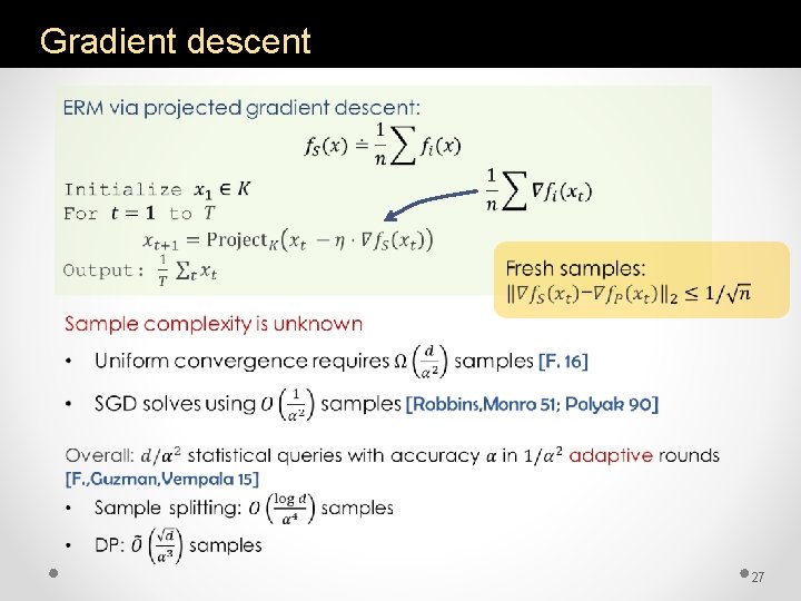 Gradient descent 27 