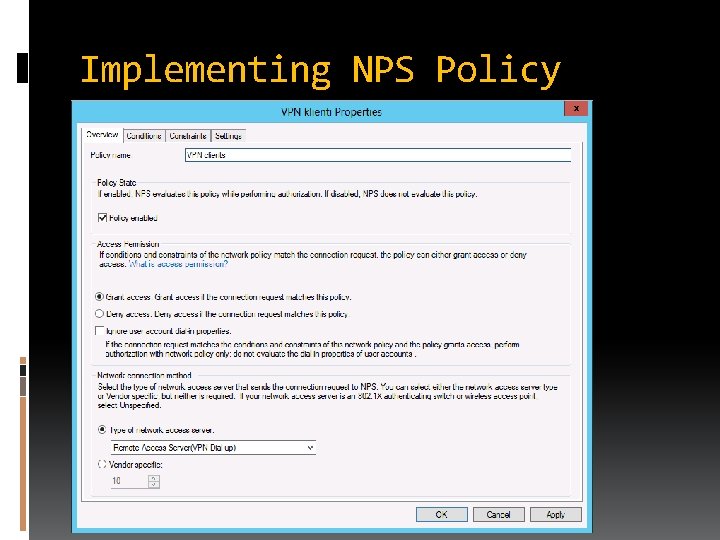 Implementing NPS Policy 
