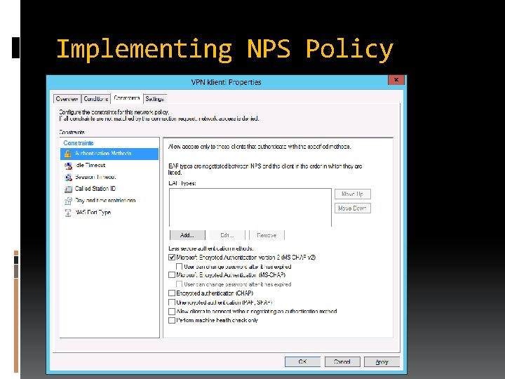 Implementing NPS Policy 