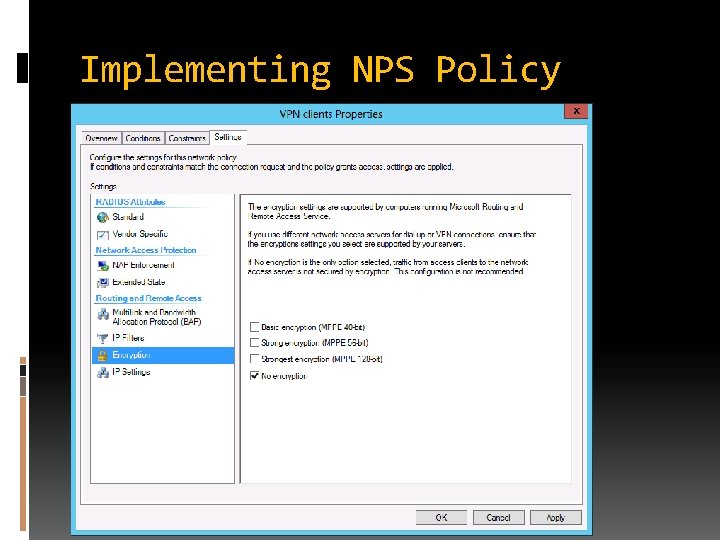 Implementing NPS Policy 