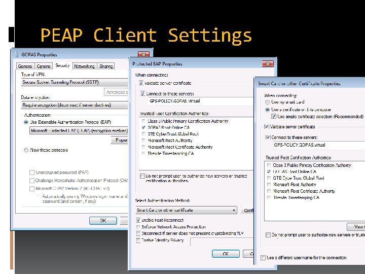 PEAP Client Settings 