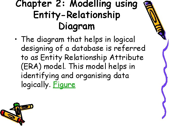 Chapter 2 Modelling using EntityRelationship Diagram Introduction Before