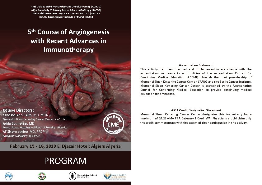 Arab Collaborative Hematology and Oncology Group (ACHOG) Algerian society of training and research in