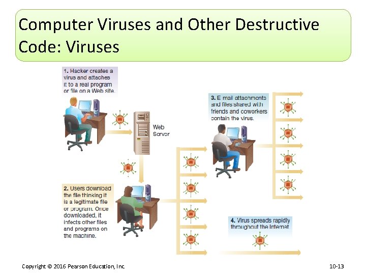 Computer Viruses and Other Destructive Code: Viruses Copyright © 2016 Pearson Education, Inc. 10