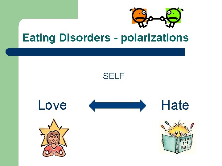 Eating Disorders - polarizations SELF Love Hate Eating Disorders - polarizations SELF Love Hate