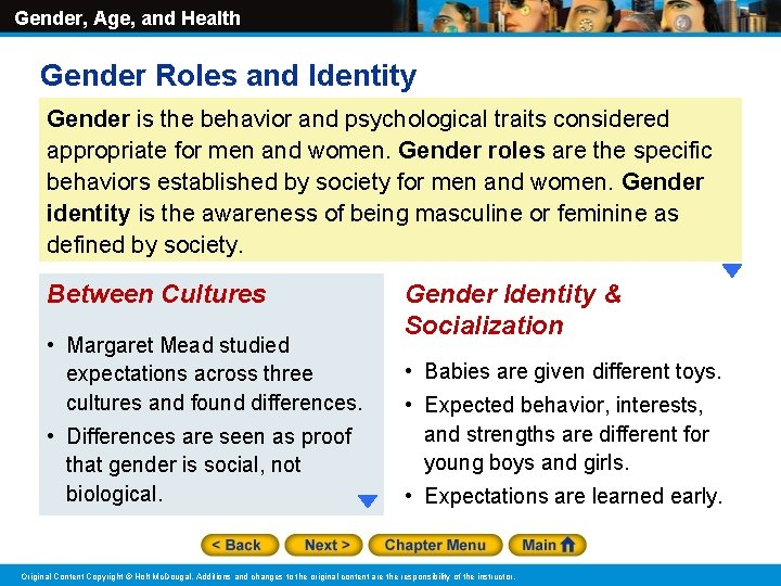 Gender Age And Health How Did Expectations About