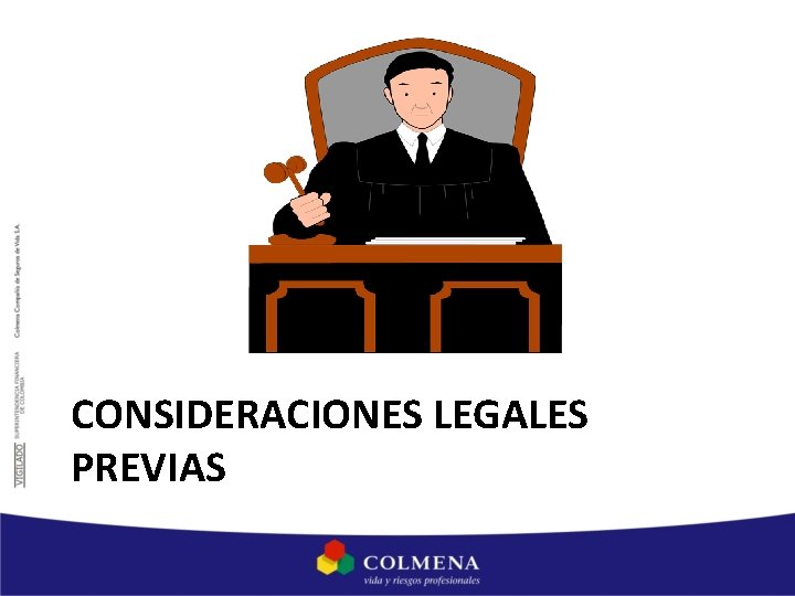 CONSIDERACIONES LEGALES PREVIAS 