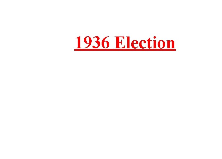 1936 Election 