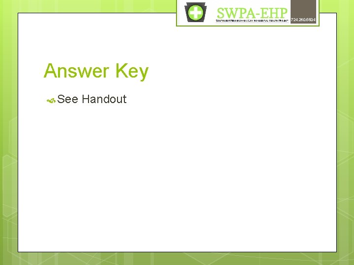 724. 260. 5504 Answer Key See Handout 