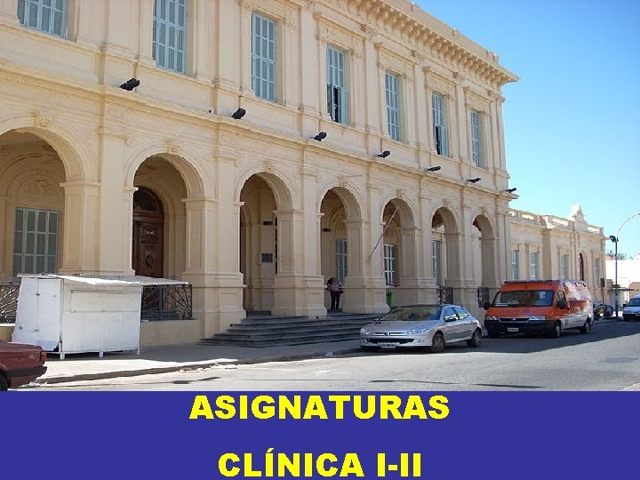 ASIGNATURAS CLÍNICA I-II ASIGNATURAS CLÍNICA I-II